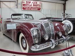 1951 Daimler “Green Goddess” Drophead Coupe on display at the Cussler Museum in Arvada, CO Photo British V8