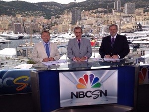 Leigh Diffey, David Hobbs and Steve Matchett reporting from the Monaco Grand Prix in May Photo NBCSN